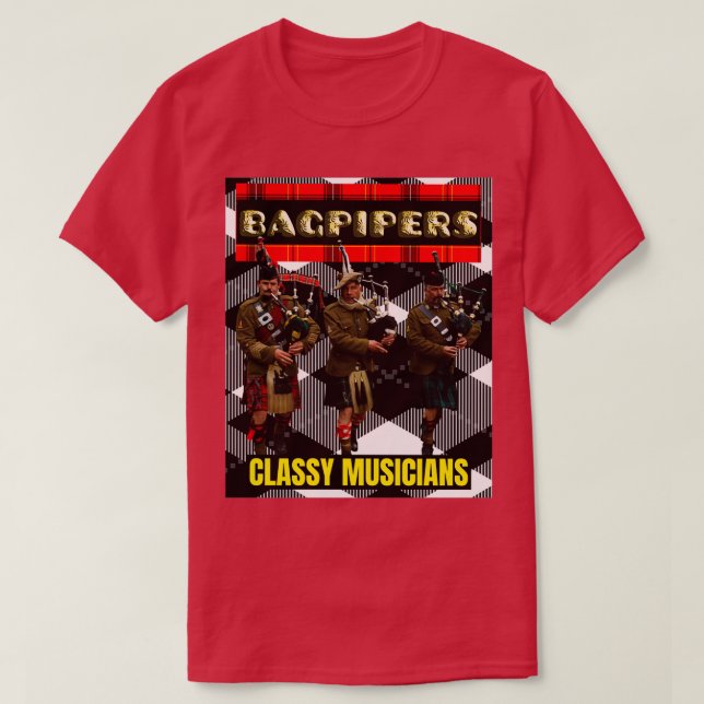 T-shirt Bagpipers Classy Musicians 7 (Design devant)