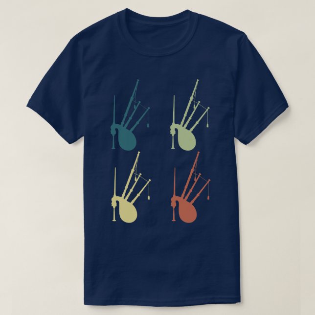 T-shirt Bagpipes Rétro (Design devant)