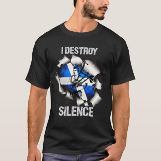T-shirt Bagtuyaux Je Détruis Silence SacPiper