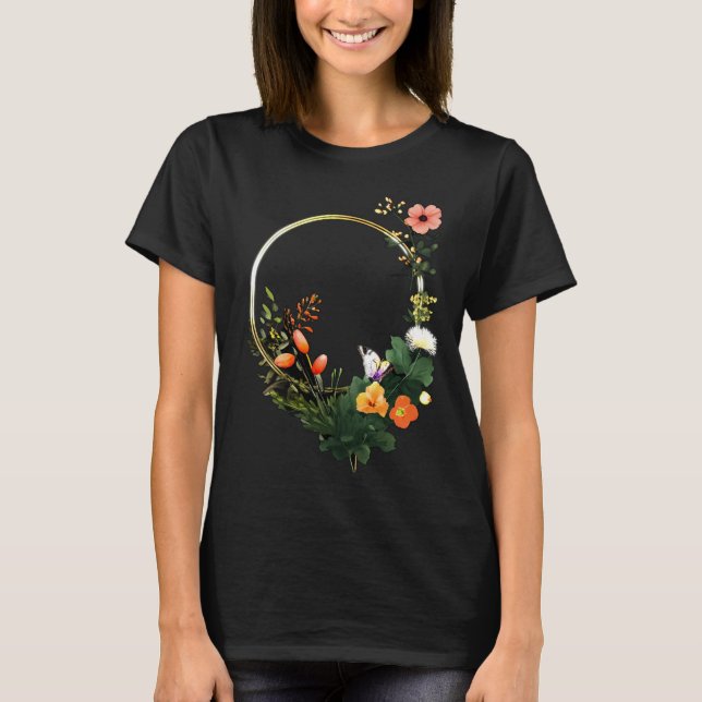 T-shirt Bague à fleurs (Devant)