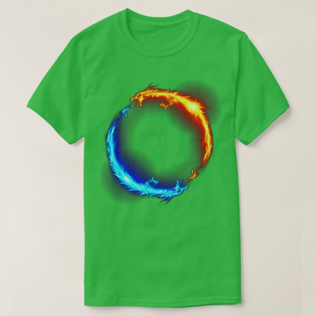 T-shirt Bague de glace à incendie dragons à l'Imaginaire I (Design devant)