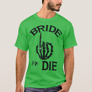 T-shirt Bague De Mariage À Mains De Squelette De Mariée Dr