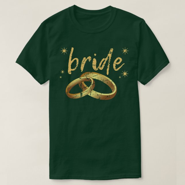 T-shirt Bague de mariage femme future mariée enterrement d (Design devant)