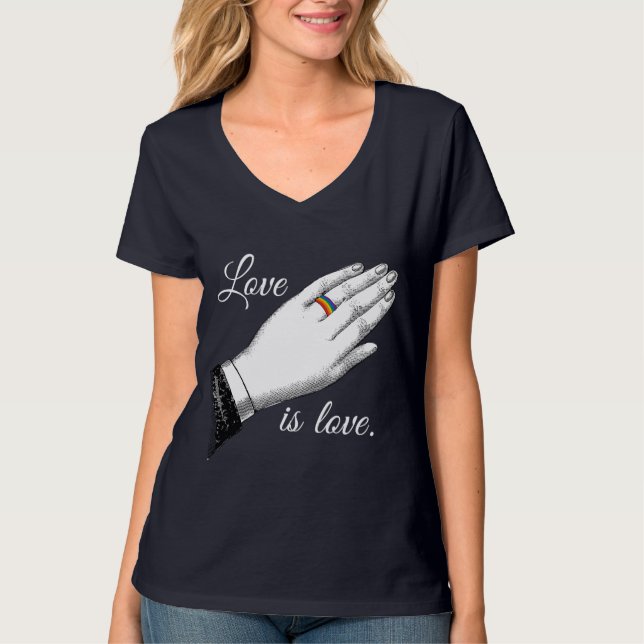 T-SHIRT BAGUE DE MARIAGE FIERTE AMOUR (Devant)