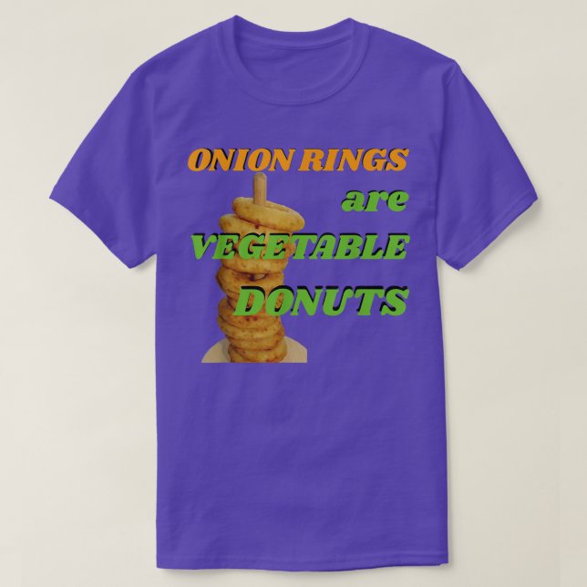 T-shirt Bagues amusantes d'oignon T beignets de légumes Yu (Design devant)
