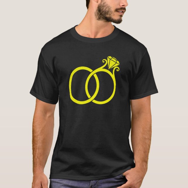 T-shirt Bagues de mariée pour enterrement de vie de jeune  (Devant)