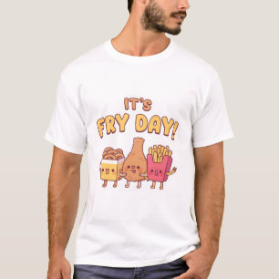 T-shirt Bagues D'Oignon Cute Frits Poulet Et Fries Son Fry