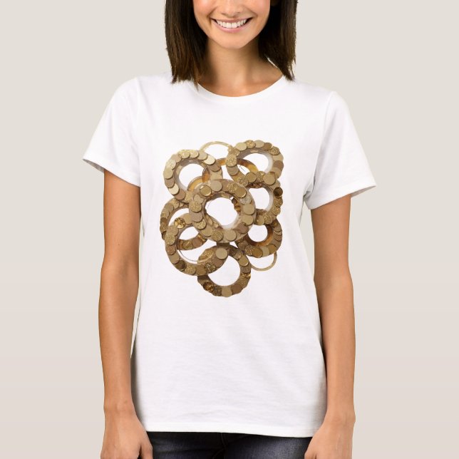 T-shirt Bagues dorées en argent WITTY Print (Devant)