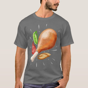T-shirt Baguette à tambours à la jambe rôtie Repas de fami