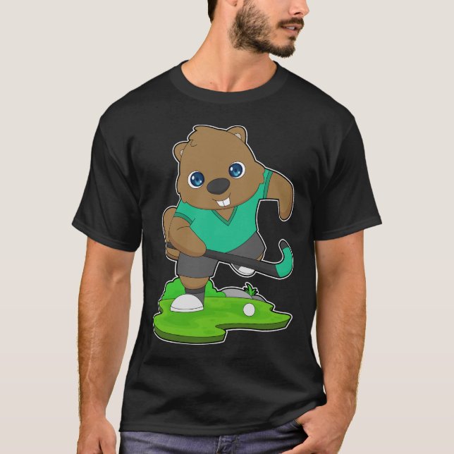 T-shirt Baguette de hockey Beaver Hockey (Devant)