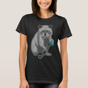 T-shirt Baguette de hockey racoon