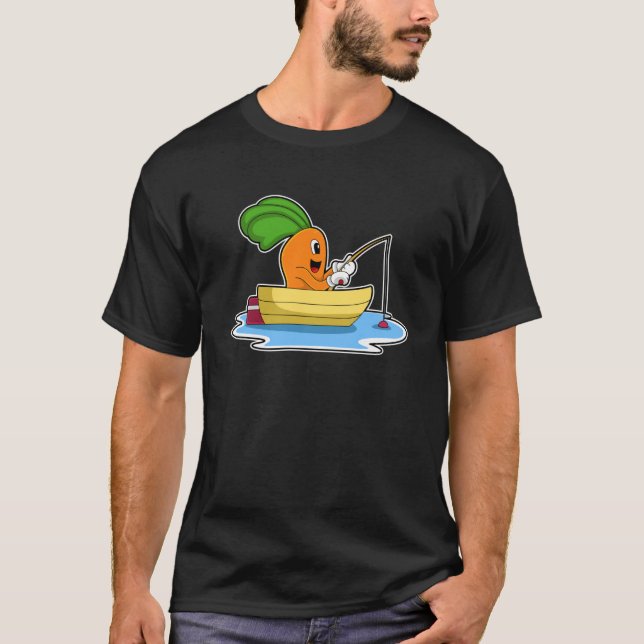 T-shirt Baguette de pêche à la carotte (Devant)