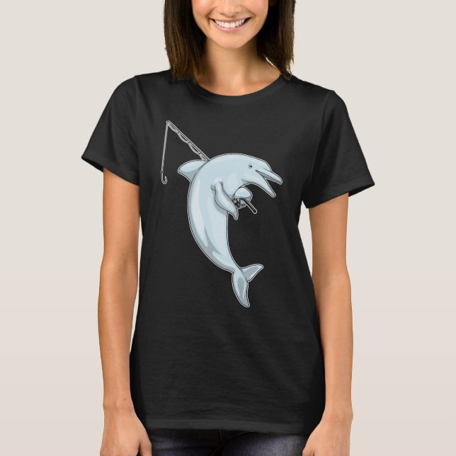 T-shirt Baguette de pêche Dolphin Fisher (Devant)