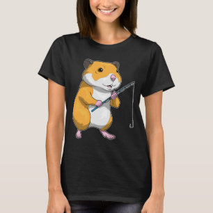 T-shirt Baguette de pêche Hamster Fisher