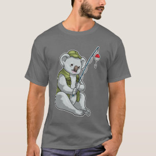 T-shirt Baguette de pêche Koala Fisher