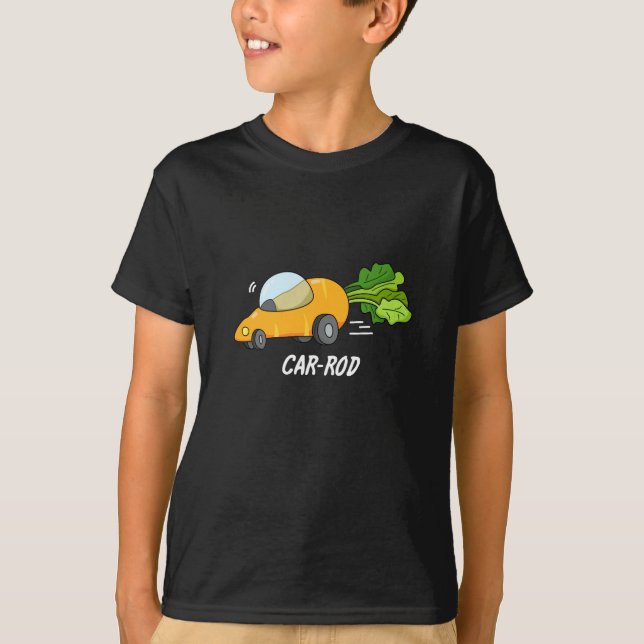 T-shirt Baguette de voiture Funny Carott Pun Dark BG (Devant)