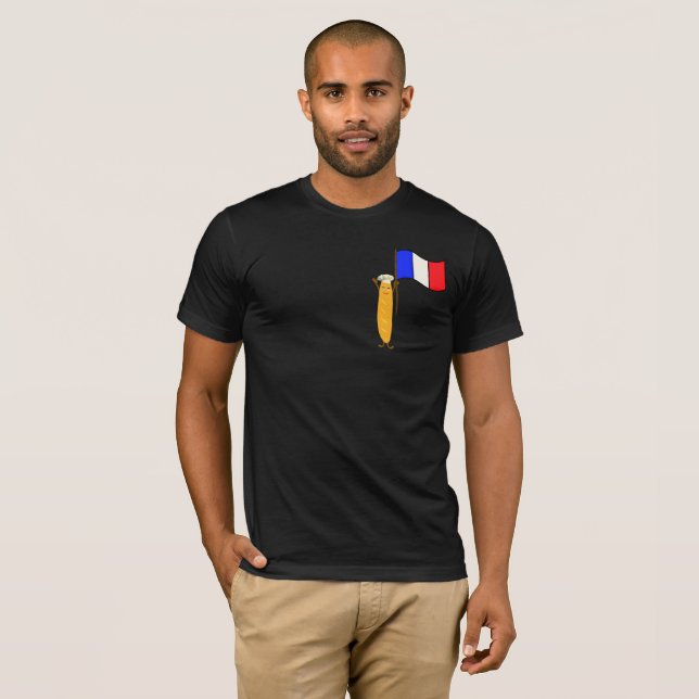 T-shirt Baguette française drôle (Devant entier)