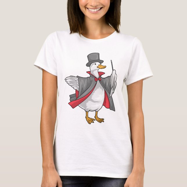 T-shirt Baguette magique de magicien canard (Devant)