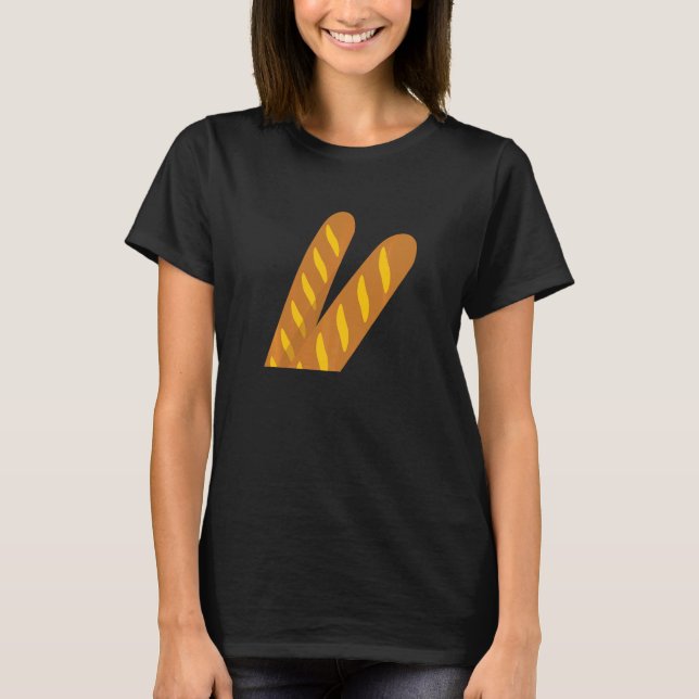 T-shirt Baguette Pain Français Pain Costume (Devant)