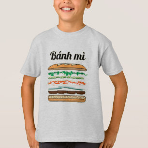 T-shirt Baguette vietnamienne de pain français de sandwich