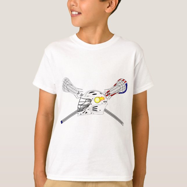 T-shirt Baguettes de crosse avec casque (Devant)