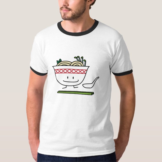 T-shirt Baguettes de cuillère de soupe du Vietnam de bol (Devant)