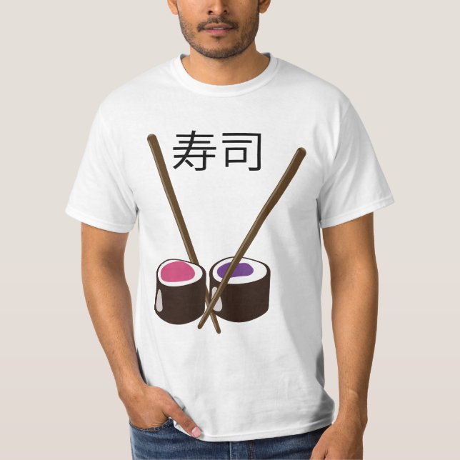 T-shirt Baguettes de sushi japonaises (Devant)