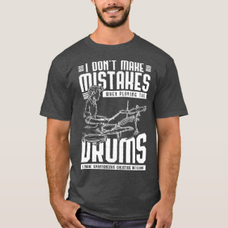 T-shirt Baguettes de tambour amusantes Musique Batterie