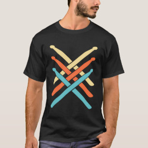 T-shirt Baguettes tambour tambour Bâtons tambour rétros Vi