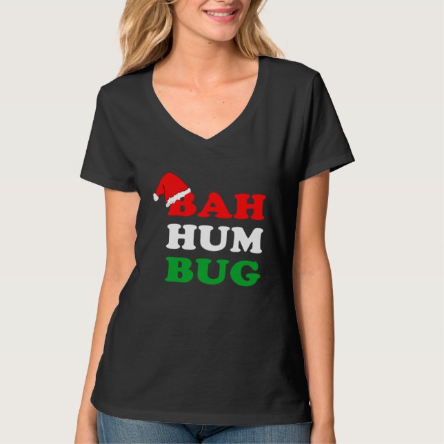 T-shirt Bah Humbug  Christmas Santa Hat Bah Hum Bug (Devant)