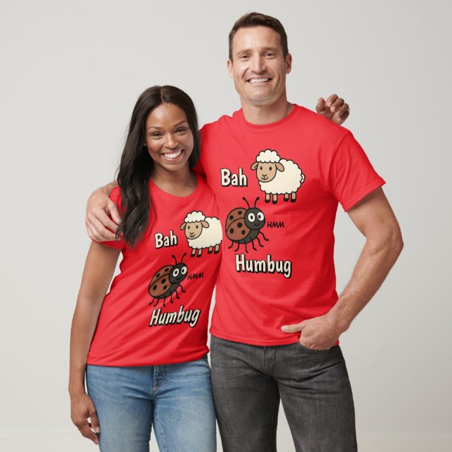 T-shirt Bah Humbug Funny Cute Cranky Christmas (Unisexe)