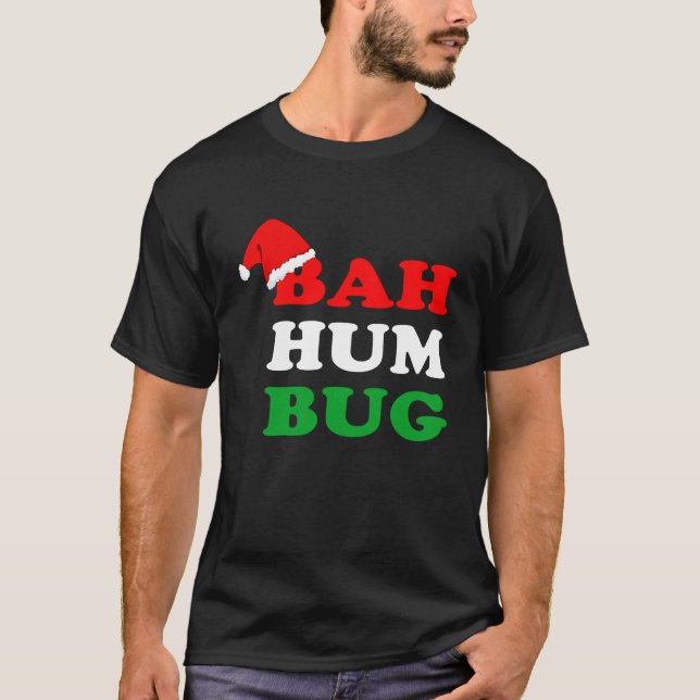 T-shirt Bah Humbug Noël Santa Hat Bah Hum Bug (Devant)