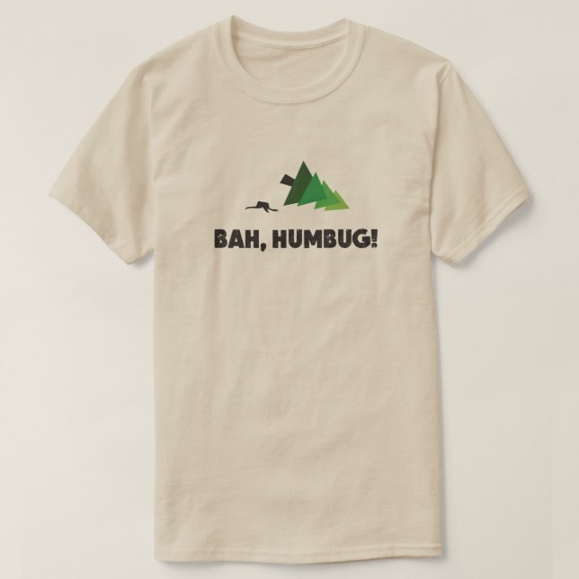 T-shirt bah, Noël fumiste (Design devant)