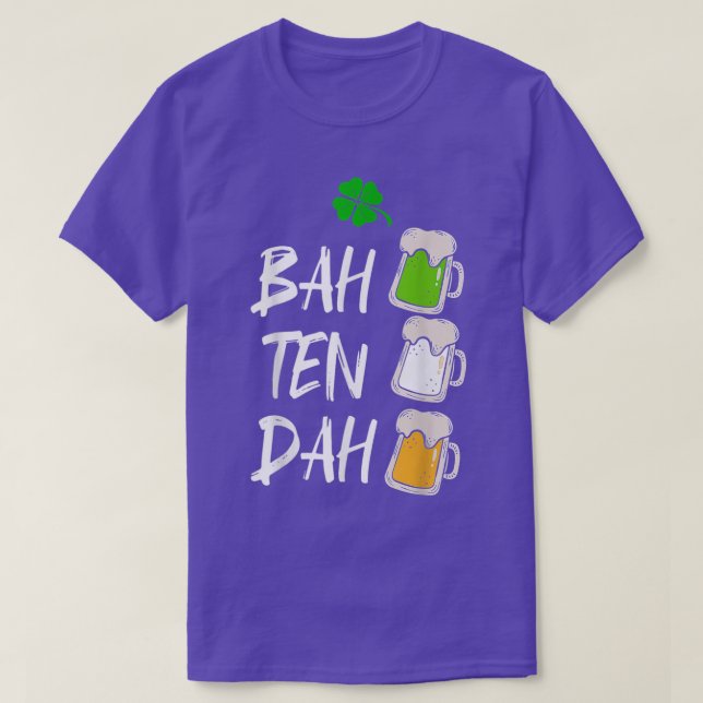 T-shirt BAH TEN DAH Funny St Patrick's Day Bière Bartender (Design devant)