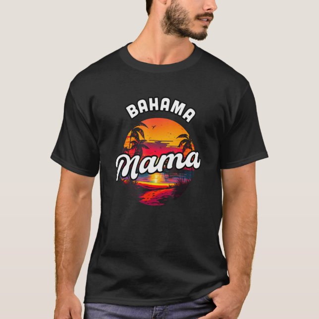 T-shirt Bahama Mama Nassau Sunset Beach Souvenir Vacation  (Devant)