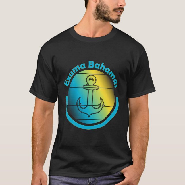 T-shirt Bahama Vibes - Voile Yacht Ancre Capitaine Exuma (Devant)
