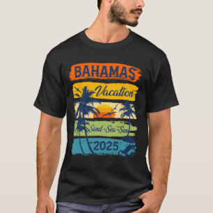 T-shirt Bahamas 2025 Vacances Souvenir Gîtes de famille