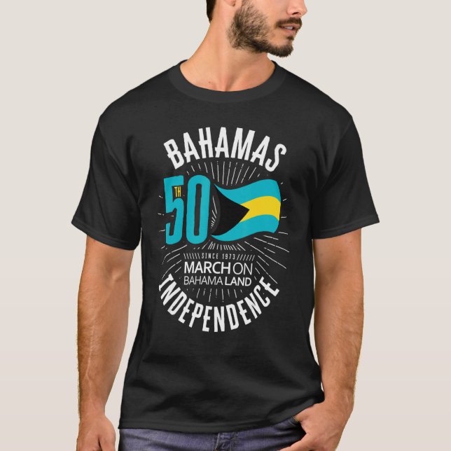 T-shirt Bahamas 50th Independence Bahamian Flag Nassau Bah (Devant)