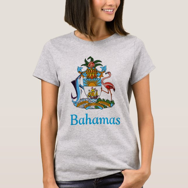 T-shirt Bahamas avec armoiries (Island Paradise) (Devant)