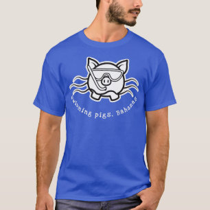 T-shirt Bahamas Baignade de porc avec masque et tuba