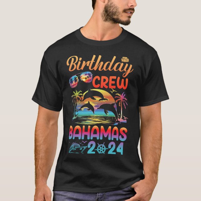 T-shirt Bahamas Birthday Trip Vacation 2024 Matching Group (Devant)