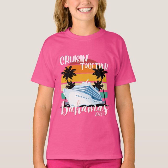 T-shirt Bahamas Croisière mer 2023 Famille Ami Groupe Voya (Devant)