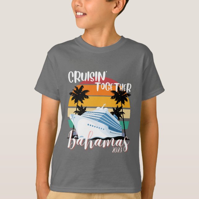T-shirt Bahamas Croisière mer 2025 Famille Ami Groupe Voya (Devant)