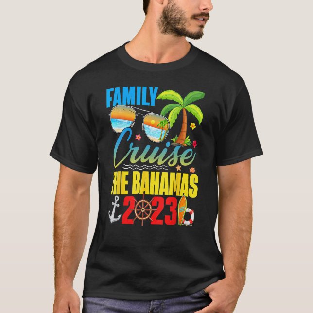 T-shirt Bahamas Cruise 2023 Famille amis Groupe vacances (Devant)