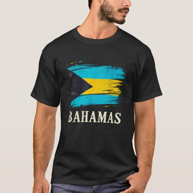 T-shirt Bahamas Drapeau Bahamas Vacances (Devant)
