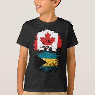 T-shirt Bahamas Drapeau des racines d'arbre du Canada baha