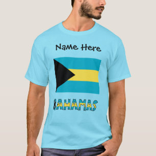 T-shirt Bahamas et drapeau bahamien personnalisé pour homm
