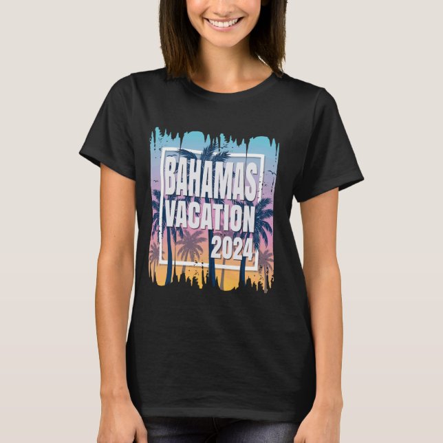 T-shirt Bahamas Family Vacation 2024 Family Friends Group (Devant)