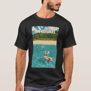 T-shirt Bahamas Illustration Voyage Art Vintage