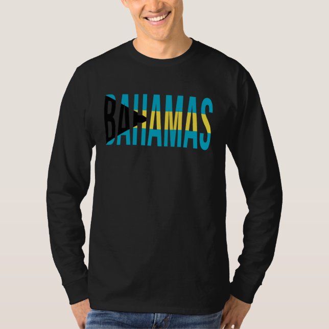 T-shirt Bahamas In Flag Colors (Devant)